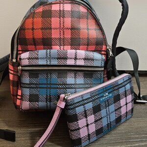 Coach mini Backpack and Wristlet